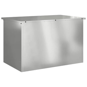 Vidaxl buitenopslagdoos zilver 80 x 50,5 x 50 cm staal