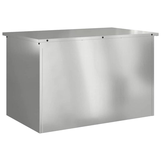 Vidaxl buitenopslagdoos zilver 80 x 50,5 x 50 cm staal