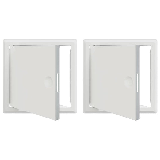 Vidaxl toegangs paneel 2 pcs wit 63 x 33 x 3 cm staal