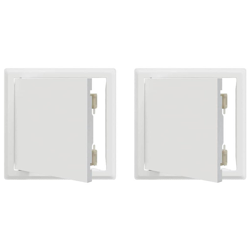 ギャラリービューアに画像をロードする, Vidaxl toegangs paneel 2 pcs wit 23 x 23 x 3 cm staal
