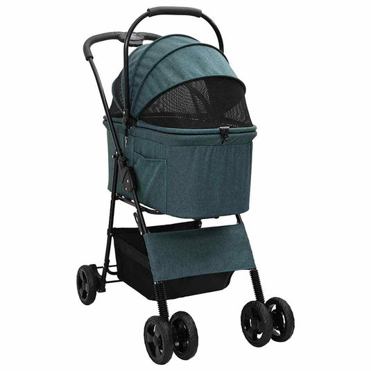 Vidaxl opvouwbare huisdierenwagen groen 81 x 47 x 99 cm polyester