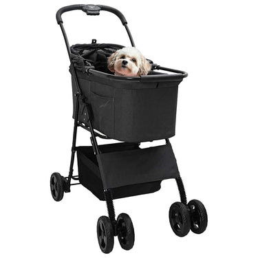 Vidaxl opvouwbare huisdierenwagen zwart 81 x 47 x 99 cm polyester