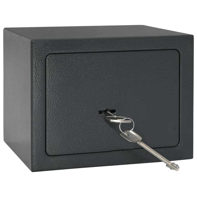 Afbeelding laden in galerijviewer, Vidaxl kluisdoos met slot donkergrijs 23 x 17 x 17 cm staal
