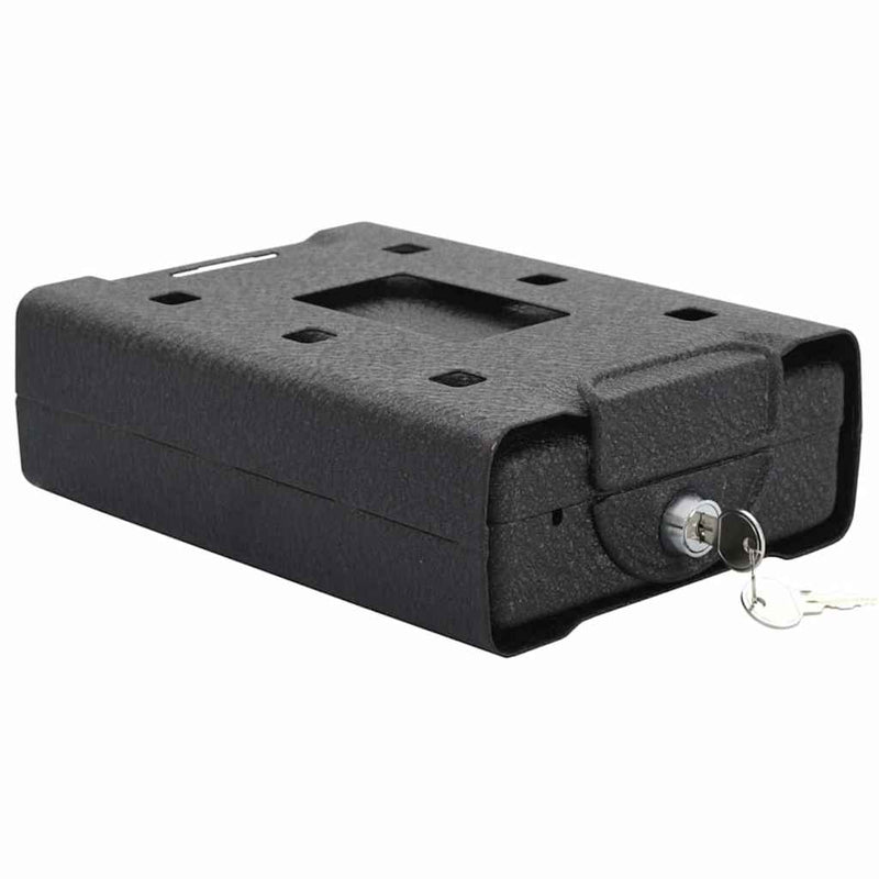 Afbeelding laden in galerijviewer, Vidaxl auto safe met slot zwart 22 x 16 x 7 cm staal

