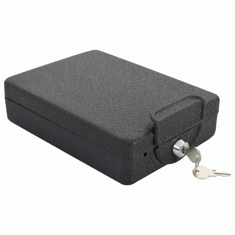 Afbeelding laden in galerijviewer, Vidaxl auto safe met slot zwart 22 x 16 x 7 cm staal
