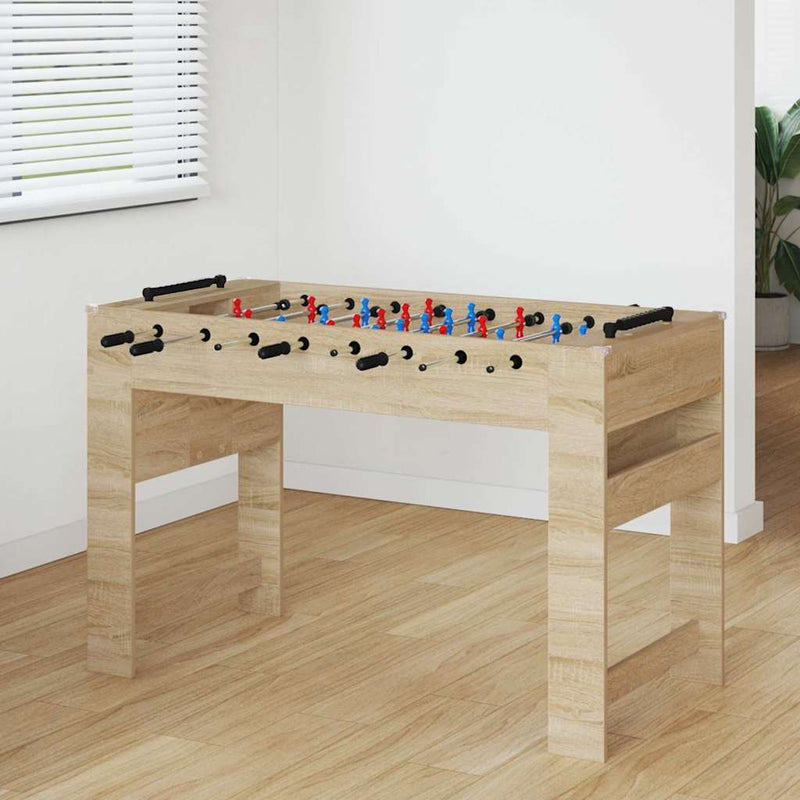 Afbeelding laden in galerijviewer, Vidaxl voetbaltafel sonoma eiken 125 x 60,5 x 80 cm bewerkt hout
