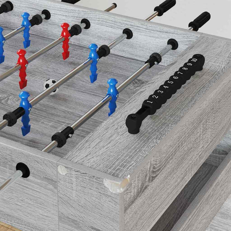ギャラリービューアに画像をロードする, Vidaxl voetbaltafel grijs sonoma 125 x 60,5 x 80 cm bewerkt hout
