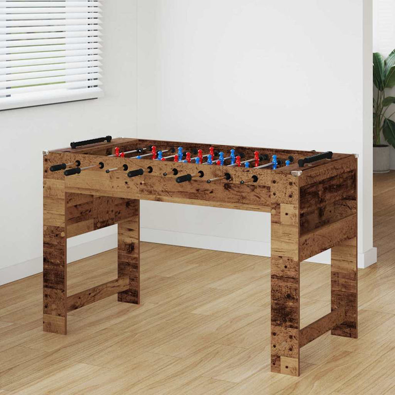 Afbeelding laden in galerijviewer, Vidaxl voetbaltafel oudhout 125 x 60,5 x 80 cm bewerkt hout
