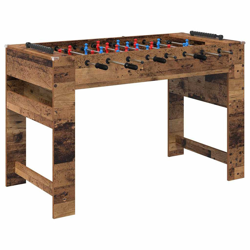 Afbeelding laden in galerijviewer, Vidaxl voetbaltafel oudhout 125 x 60,5 x 80 cm bewerkt hout

