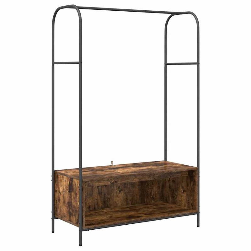 Chargez l'image dans la visionneuse de la galerie, Vidaxl kledingrek bruin eiken 100 x 44 x 160 cm bewerkt hout
