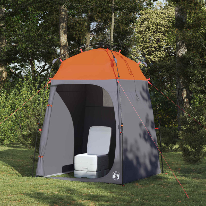 Afbeelding laden in galerijviewer, Vidaxl instant tent 2-person quick-release met dak grijs en oranje
