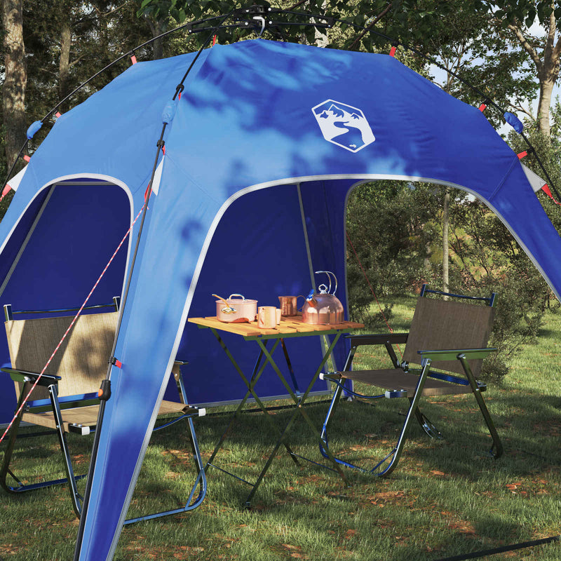 Chargez l'image dans la visionneuse de la galerie, Vidaxl instant tent 4-person quick-release azure blauw 185t polyester
