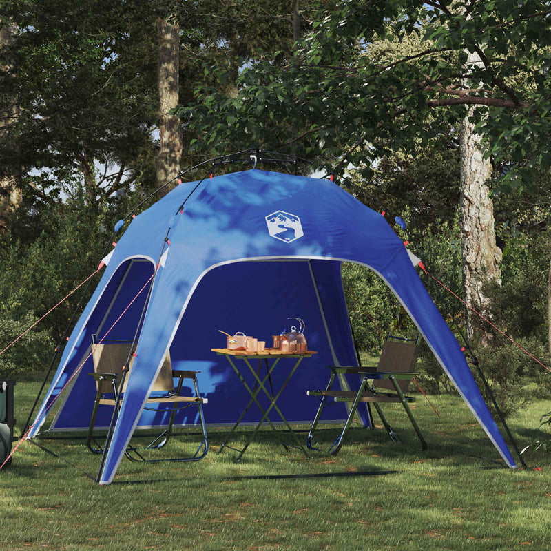 Chargez l'image dans la visionneuse de la galerie, Vidaxl instant tent 4-person quick-release azure blauw 185t polyester
