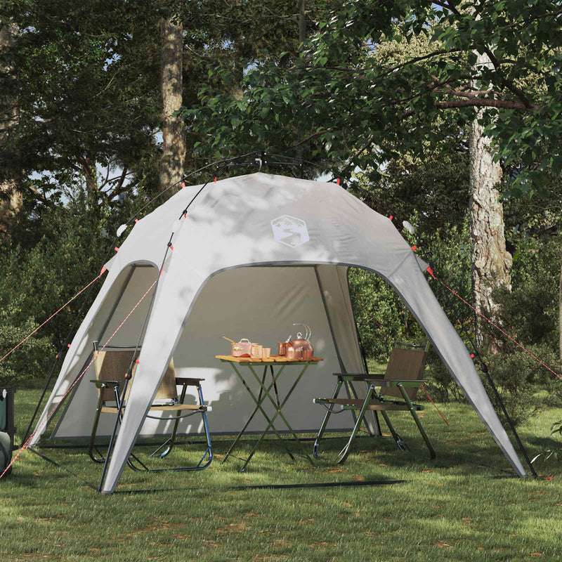 Afbeelding laden in galerijviewer, Vidaxl instant tent 4-person quick-release grijs 260 x 260 x 197 cm
