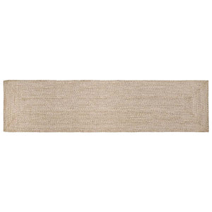 Vidaxl vloerkleden rechthoekig natuurlijk en wit 60 x 400 cm jute