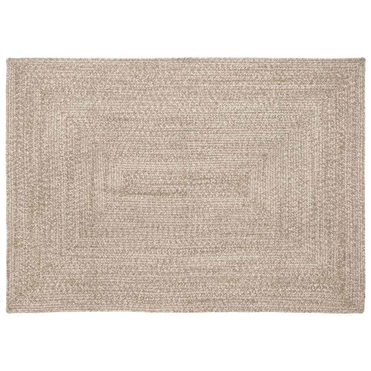 Vidaxl vloerkleden rechthoekig natuurlijk en wit 140 x 200 cm jute