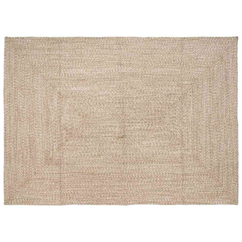 ギャラリービューアに画像をロードする, Vidaxl vloerkleden rechthoekig natuurlijk en wit 160 x 230 cm jute
