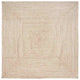 Vidaxl vloerkleden vierkant natuurlijk en wit 200 x 200 cm jute