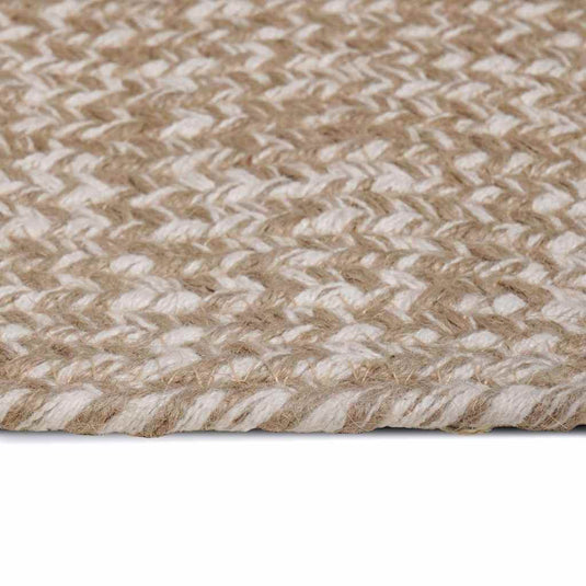 Vidaxl vloerkleden rechthoekig natuurlijk en wit 200 x 290 cm jute