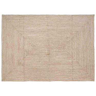 Vidaxl vloerkleden rechthoekig natuurlijk en wit 200 x 290 cm jute