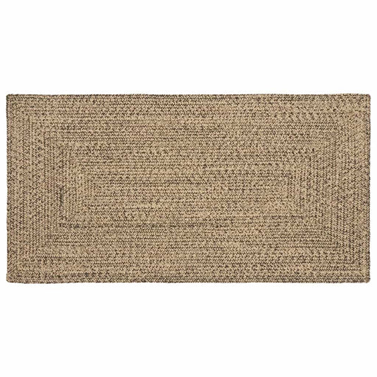 Vidaxl vloerkleden rechthoekig natuurlijk en zwart 80 x 150 cm jute
