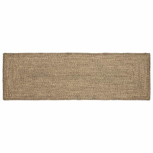 Vidaxl vloerkleden rechthoekig natuurlijk en zwart 80 x 200 cm jute