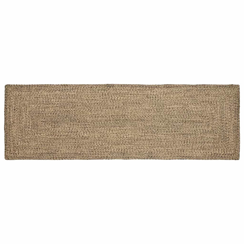 Afbeelding laden in galerijviewer, Vidaxl vloerkleden rechthoekig natuurlijk en zwart 80 x 200 cm jute
