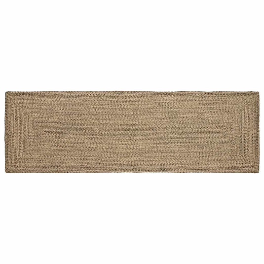 Vidaxl vloerkleden rechthoekig natuurlijk en zwart 80 x 200 cm jute