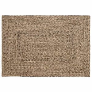 Vidaxl vloerkleden rechthoekig natuurlijk en zwart 120 x 170 cm jute