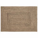 Vidaxl vloerkleden rechthoekig natuurlijk en zwart 120 x 170 cm jute