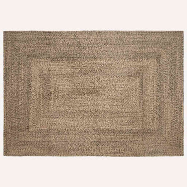 Vidaxl vloerkleden rechthoekig natuurlijk en zwart 200 x 290 cm jute