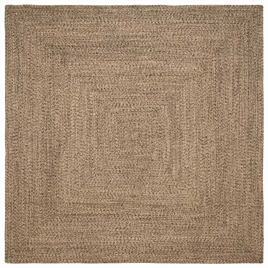 Vidaxl vloerkleden vierkant natuurlijk en zwart 300 x 300 cm jute