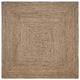 Vidaxl vloerkleden vierkant natuurlijk en zwart 300 x 300 cm jute