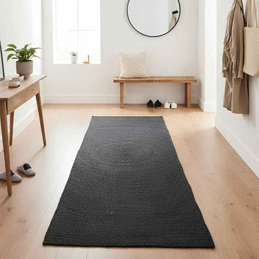 Vidaxl vloerkleden rechthoekig donkergrijs 60 x 200 cm jute