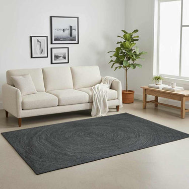 Vidaxl vloerkleden rechthoekig donkergrijs 240 x 340 cm jute