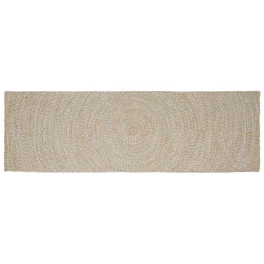 Vidaxl vloerkleden rechthoekig natuurlijk en wit 80 x 200 cm jute