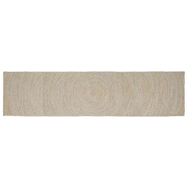 Vidaxl vloerkleden rechthoekig natuurlijk en wit 80 x 400 cm jute