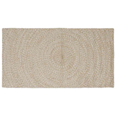 Vidaxl vloerkleden rechthoekig natuurlijk en wit 100 x 200 cm jute