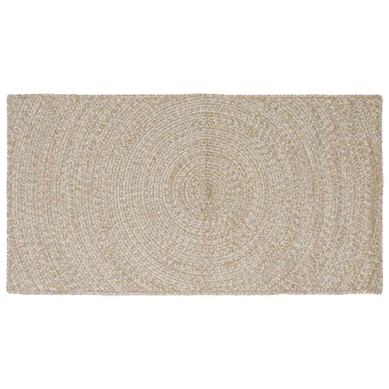 Chargez l'image dans la visionneuse de la galerie, Vidaxl vloerkleden rechthoekig natuurlijk en wit 100 x 200 cm jute
