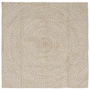 Vidaxl vloerkleden vierkant natuurlijk en wit 120 x 120 cm jute
