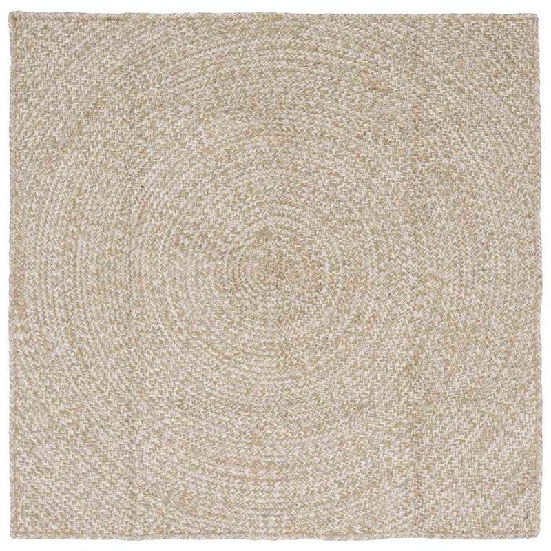 Chargez l'image dans la visionneuse de la galerie, Vidaxl vloerkleden vierkant natuurlijk en wit 120 x 120 cm jute
