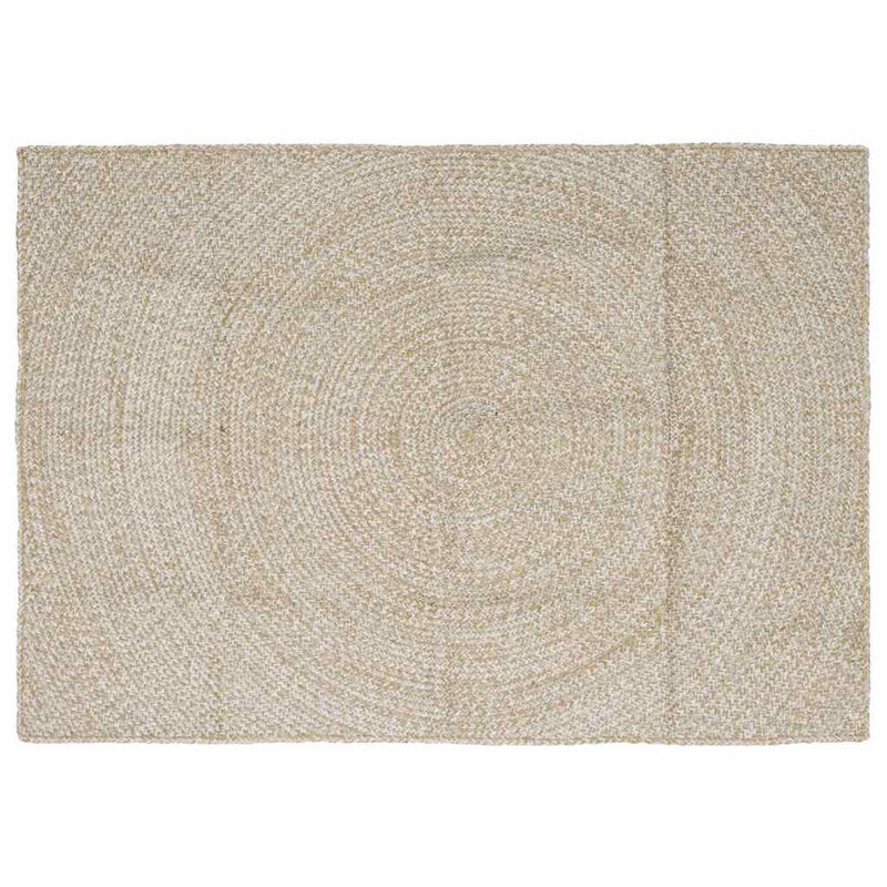 Chargez l'image dans la visionneuse de la galerie, Vidaxl vloerkleden rechthoekig natuurlijk en wit 120 x 170 cm jute
