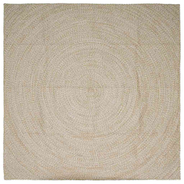 Vidaxl vloerkleden vierkant natuurlijk en wit 200 x 200 cm jute