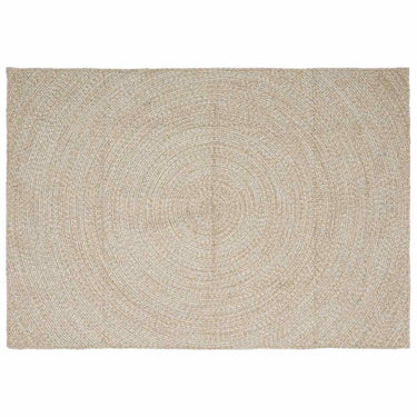 Vidaxl vloerkleden rechthoekig natuurlijk en wit 200 x 290 cm jute