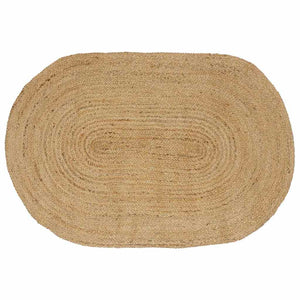 Vidaxl vloerkleden ovaal naturel 205 x 305 cm jute