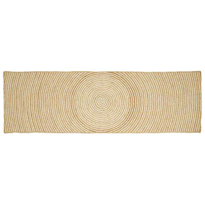 Vidaxl vloerkleed natuurlijk en wit 60 x 250 cm jute