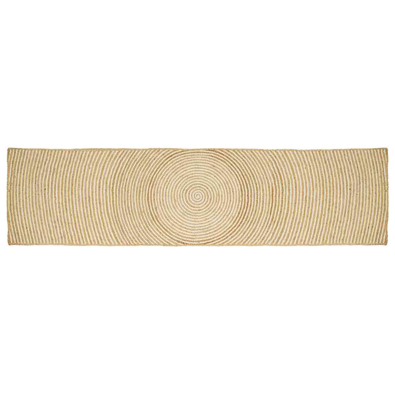 Chargez l'image dans la visionneuse de la galerie, Vidaxl vloerkleed natuurlijk en wit 60 x 400 cm jute
