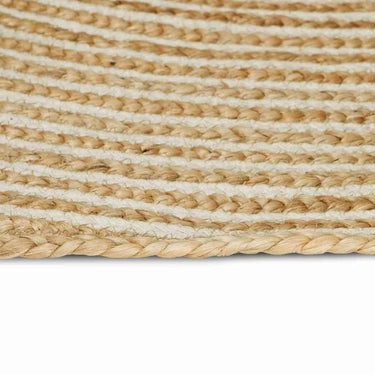 Vidaxl vloerkleed natuurlijk en wit 80 x 300 cm jute
