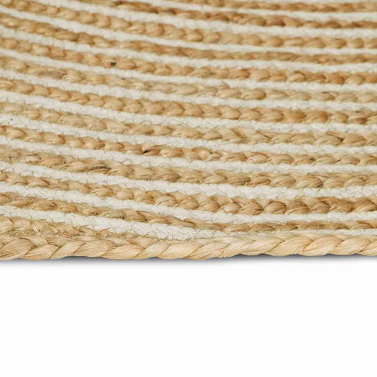 Vidaxl vloerkleed natuurlijk en wit 100 x 200 cm jute
