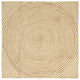 Vidaxl vloerkleed natuurlijk en wit 120 x 120 cm jute